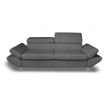 Canapé 3 places Verona Gris anthracite - 92 x 210 x 102cm - Basika
