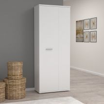 Armoire 2 portes Net 106 Blanc - 179 x 69 x 35cm - Basika