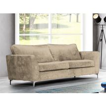 Canapé 3 places Bonita Beige - 92 x 200 x 86cm - Basika