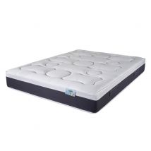 Matelas ressorts + mousse à mémoire Rueda Gris anthracite volcano - 27 x 140 x 190cm - Basika