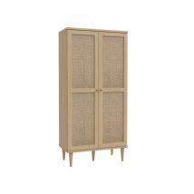 Meuble 2 portes Calasetta Chene - 166 x 80 x 41.5cm - Basika