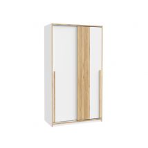 Armoire 2 portes Room Blanc/chene - 215 x 119 x 58cm - Basika