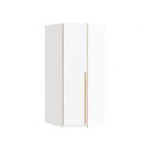 Armoire d'angle 1 porte Room Blanc/chene - 215 x 94 x 94cm - Basika