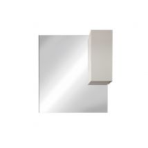 Miroir avec led et 1 colonne Start salle de bain Blanc brillant - 110 x 120 x 18cm - Basika