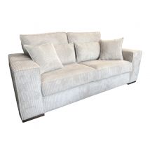 Canapé fixe 3 places Alicante Beige - 88 x 238 x 108cm - Basika