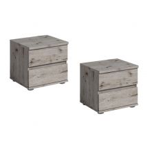 Lot de 2 chevets Togo chene wellington - Basika