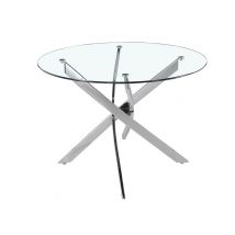 Table de repas ronde Bégonia Argenté - Basika