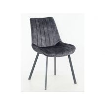 Chaise Narcisse Gris anthracite/noir - 86 x 49 x 63cm - Basika