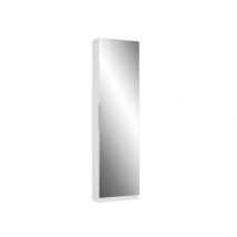 Armoire à chaussures Calma Blanc/miroir - 180 x 50 x 20cm - Basika
