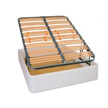 Lit coffre avec sommier lattes Polimax Blanc - 35 x 160 x 200cm - Basika