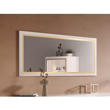 Miroir Gold Blanc brillant/doré - 82 x 140 x 2cm - Basika