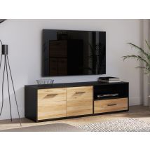 Meuble tv Mokkaro Chene - 46.5 x 160 x 42cm - Basika