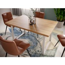 Table de repas Sandoval Chene riviera - 74 x 140 x 90cm - Basika