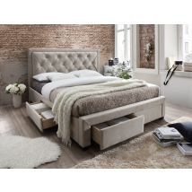 Lit Bia Beige - 120 x 145 x 206cm - Basika