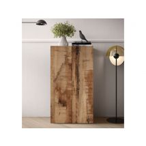 Meuble 2 portes Laughing poirier/noir mat - Basika