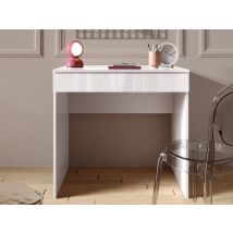 Bureau/console Laughing laqué blanc Blanc brillant - 76 x 78 x 50cm - Basika