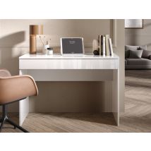 Bureau/console Laughing laqué blanc Blanc brillant - 76 x 110 x 50cm - Basika