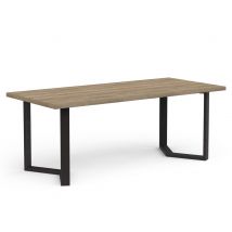 Table de repas Stout Chene/noir - 75 x 200 x 90cm - Basika
