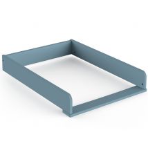 Plan à langer Firmania bleu/bois naturel Bleu/bois - 11.5 x 96 x 72cm - Basika