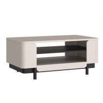 Table basse Vodol Sable/noir - 50 x 115 x 65cm - Basika