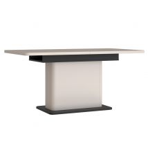 Table de repas extensible Vodol Sable/noir - 75 x 160 x 90cm - Basika
