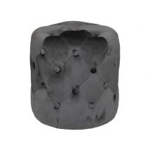 Pouf capitonné Adriana Gris graphite - Basika