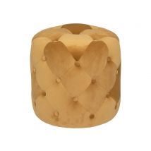 Pouf capitonné Adriana Ocre - Basika