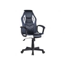 Fauteuil de bureau Battlefield Noir/blanc - 113 x 60 x 67cm - Basika