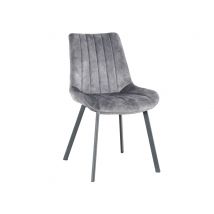 Chaise Narcisse Gris clair/noir - 86 x 49 x 63cm - Basika
