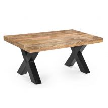 Table basse rectangulaire Semarang Manguier - 45 x 100 x 60cm - Basika