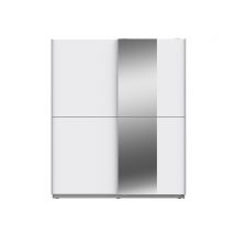 Armoire 2 portes coulissantes Mercure Blanc - 190 x 150 x 61cm - Basika