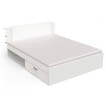 Lit avec environnement Pat Blanc - 88 x 165 x 227cm - Basika