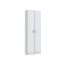 Armoire de rangement 2 portes Multi Blanc - 180 x 58 x 37cm - Basika