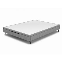 Lit coffre Lady Gris clair - 37 x 140 x 190cm - Basika