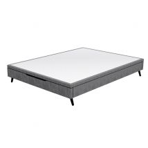 Lit coffre Lady Gris foncé - 37 x 140 x 190cm - Basika