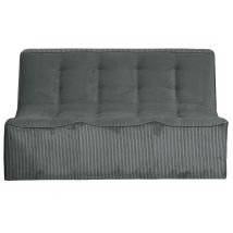 Chauffeuse 3 places Cadix Gris - 80 x 154 x 102cm - Basika