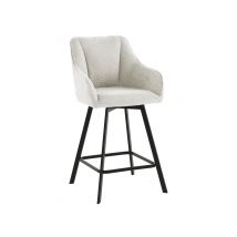 Tabouret de bar pivotant Willka Beige - 97 x 54 x 55cm - Basika