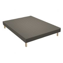 Sommier Elite Gris anthracite - 15 x 90 x 190cm - Basika