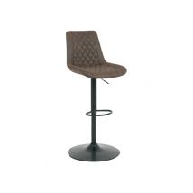 Tabouret de bar Eddi Chocolat/noir - 93 x 49 x 55cm - Basika