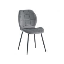 Chaise de séjour Gala Gris anthracite/noir - 87 x 56.5 x 48cm - Basika