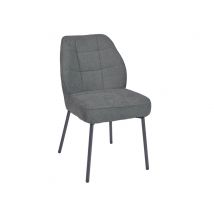 Chaise de séjour Zaylen Gris - 83 x 48 x 63cm - Basika