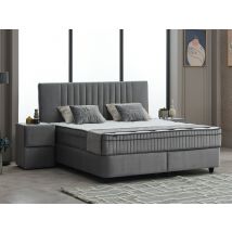 Ensemble lit coffre + matelas Clara Gris - 120 x 170 x 211cm - Basika