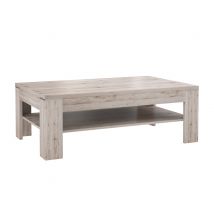Table basse. Saint tropez chene cendré/blanc brillant - Basika