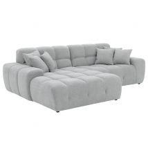 Canapé d'angle à gauche Kubus Gris - 87 x 270 x 150cm - Basika