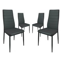 Lot de 4 chaises Seat Noir - 98 x 44.5 x 44cm - Basika