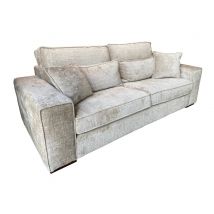 Canapé fixe 3 places Alicante Beige - 88 x 238 x 108cm - Basika