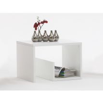 Table basse Mike Blanc - 38 x 59 x 36cm - Basika