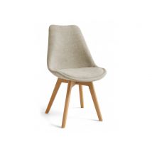 Chaise de séjour Moon Bois/taupe - 83 x 48 x 57cm - Basika