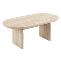 Table basse Ornella Travertin - 45 x 120 x 60cm - Basika