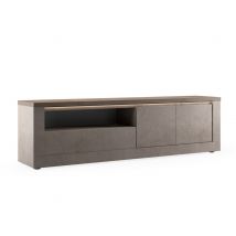 Meuble tv Savona bronze/chene - Basika